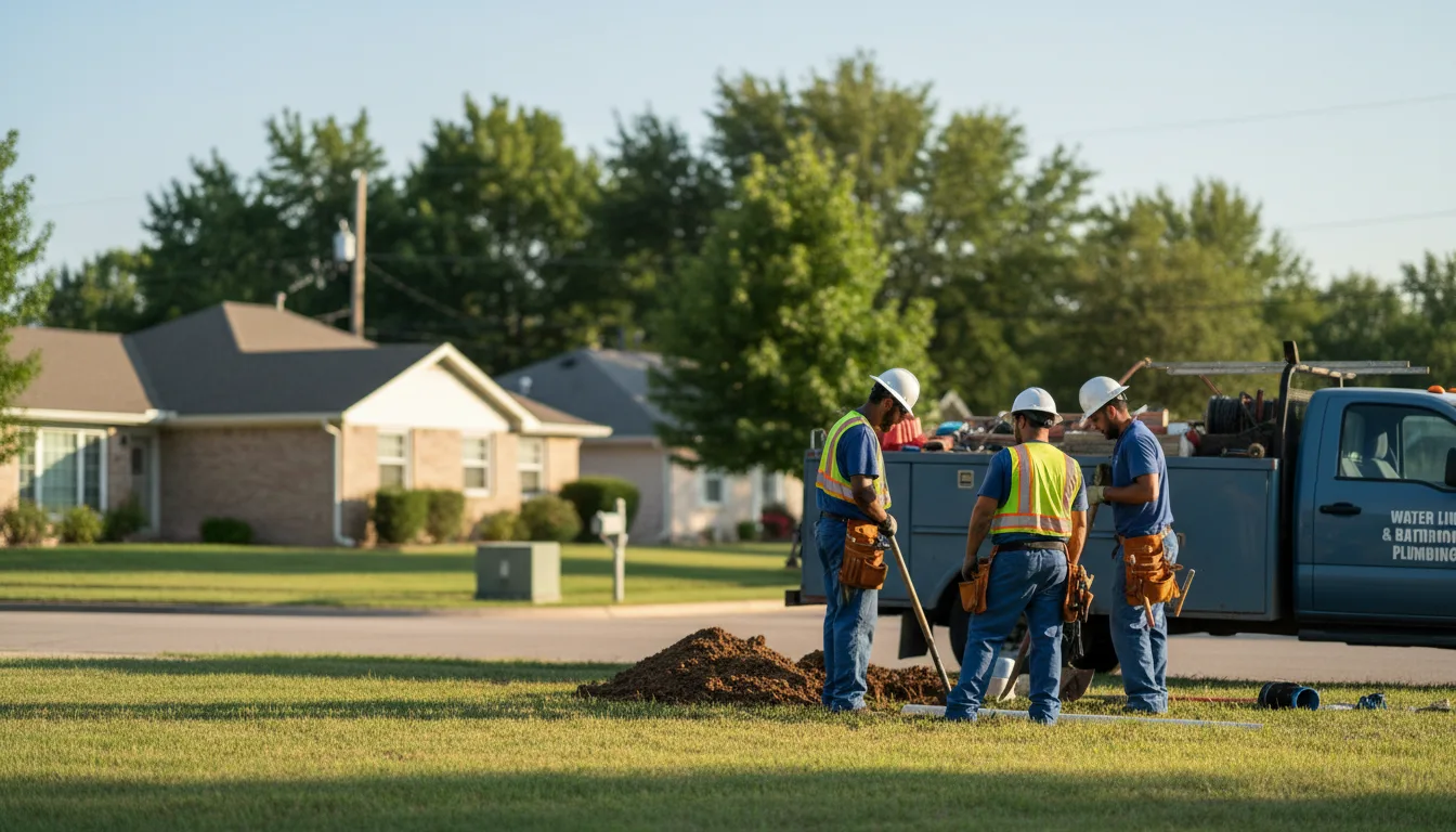 Residential water line and bathroom plumbing service in Linesville, PA